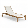 Sonnenliege 200 x 70 x 90 cm Holz Beige verstellbar für den Außenbereich
