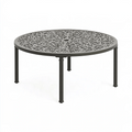 Runder Gartentisch 107 cm Aluminium Dunkelgrau - dekorativer Metalltisch für Terrasse
