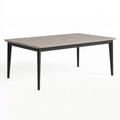 Esstisch 160 x 90 x 75 cm in Grau und Schwarz mit Holzoptik - rechteckiger Tisch für Esszimmer